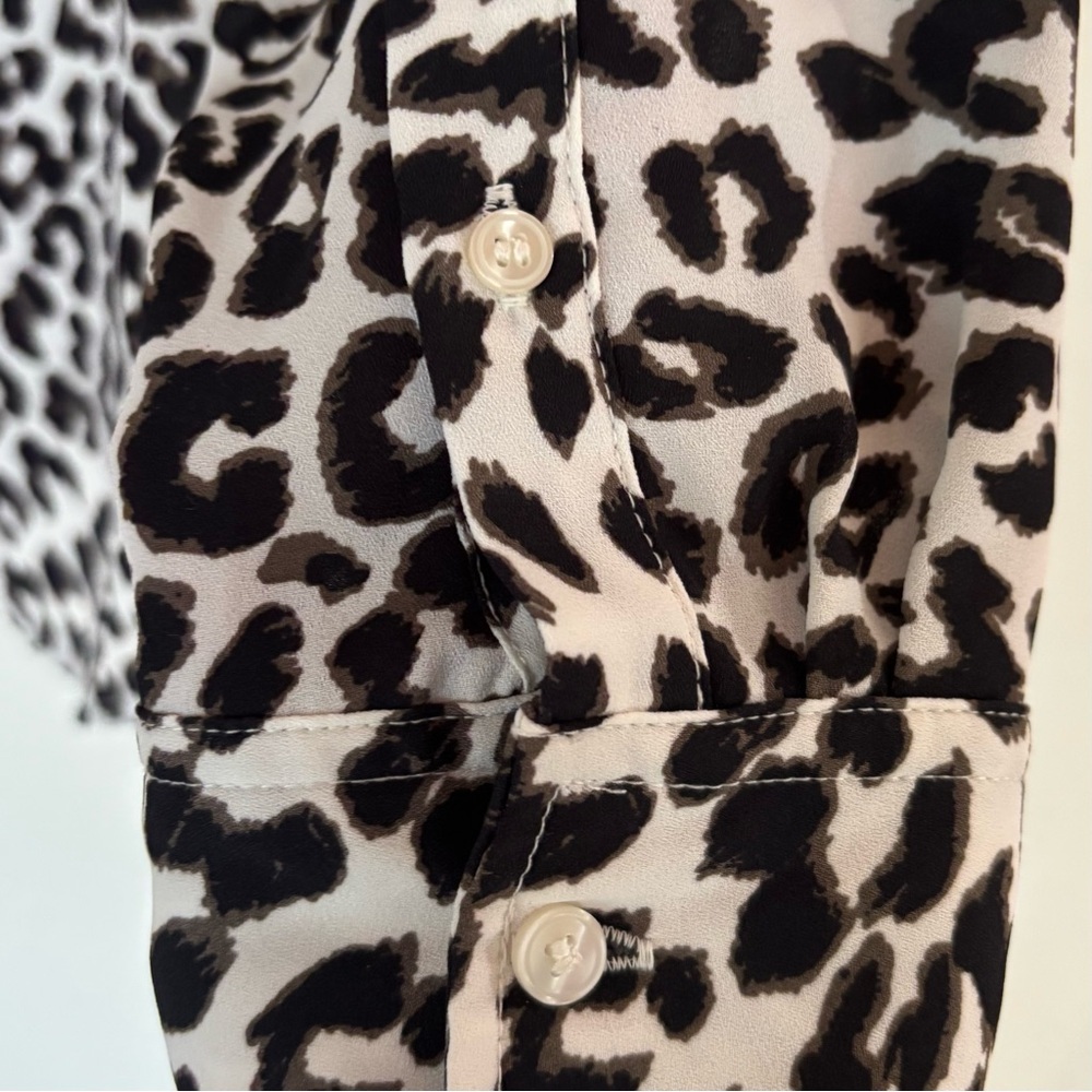 Talbots Monochrome Leopard Print Button Down Shirt - image 6